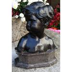 Jules DALOU 1838-1902 " child's Bust aside " bronze test(event) in skates brunette polishe