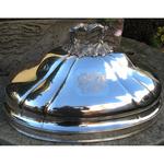 Important bell in silvery metal engraved(burnt) by coat of arms circa on 1880