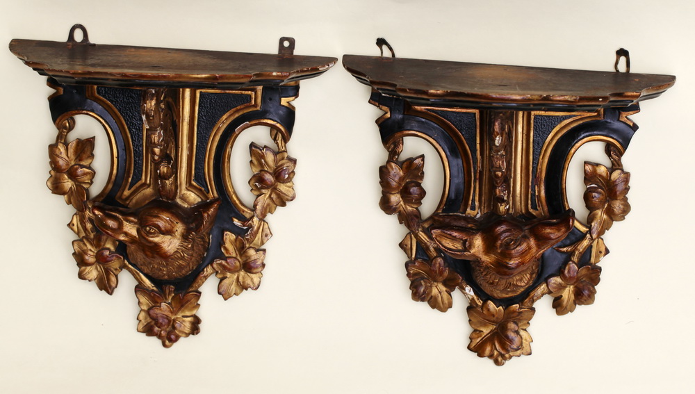 Pair of wall consoles circa 1880