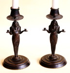 Pair of candlesticks egyptomania