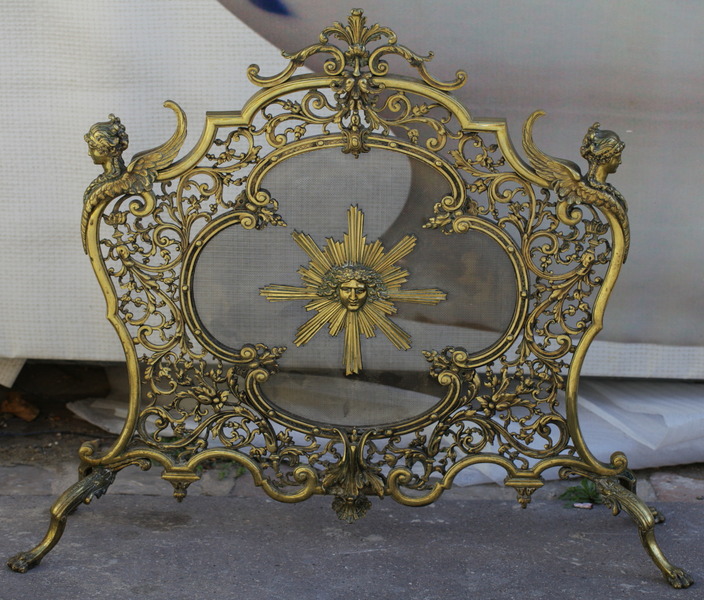 Fireplace screen circa 1880