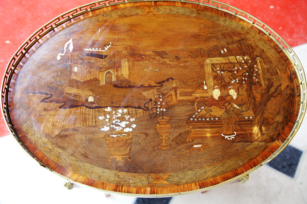 Transition style coffee table circa 1880