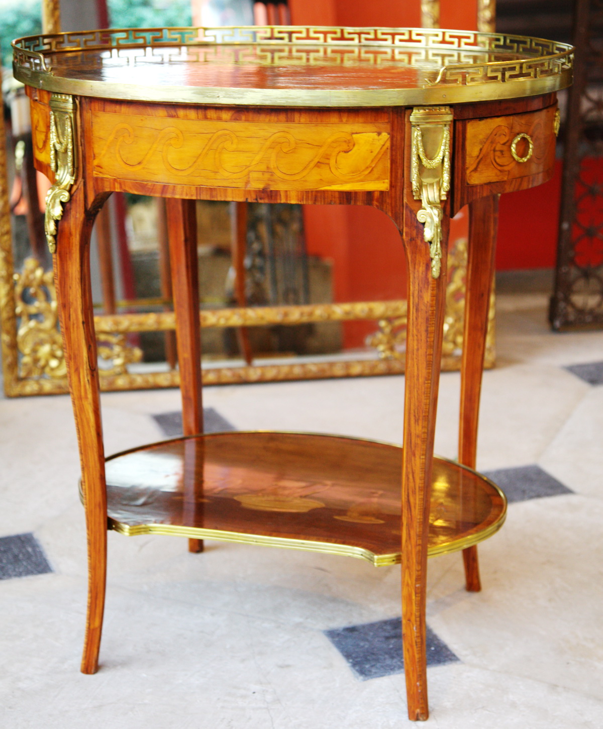 Transition style coffee table circa 1880