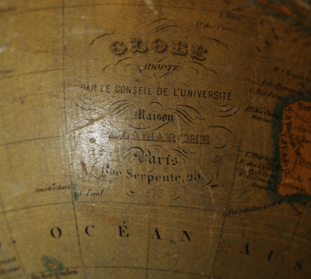 A Globe by delamarche 1872