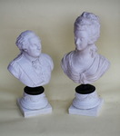 Porcelain biscuit Louis XVI and Marie Antoinette