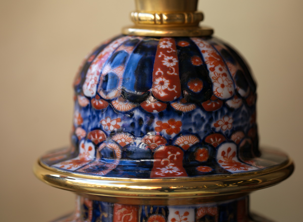 Paire de lampes imari fin XIX