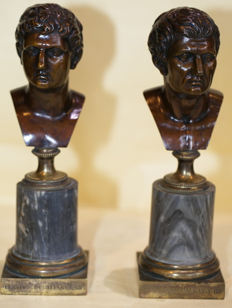 Paire de bustes Romains fin XVIII