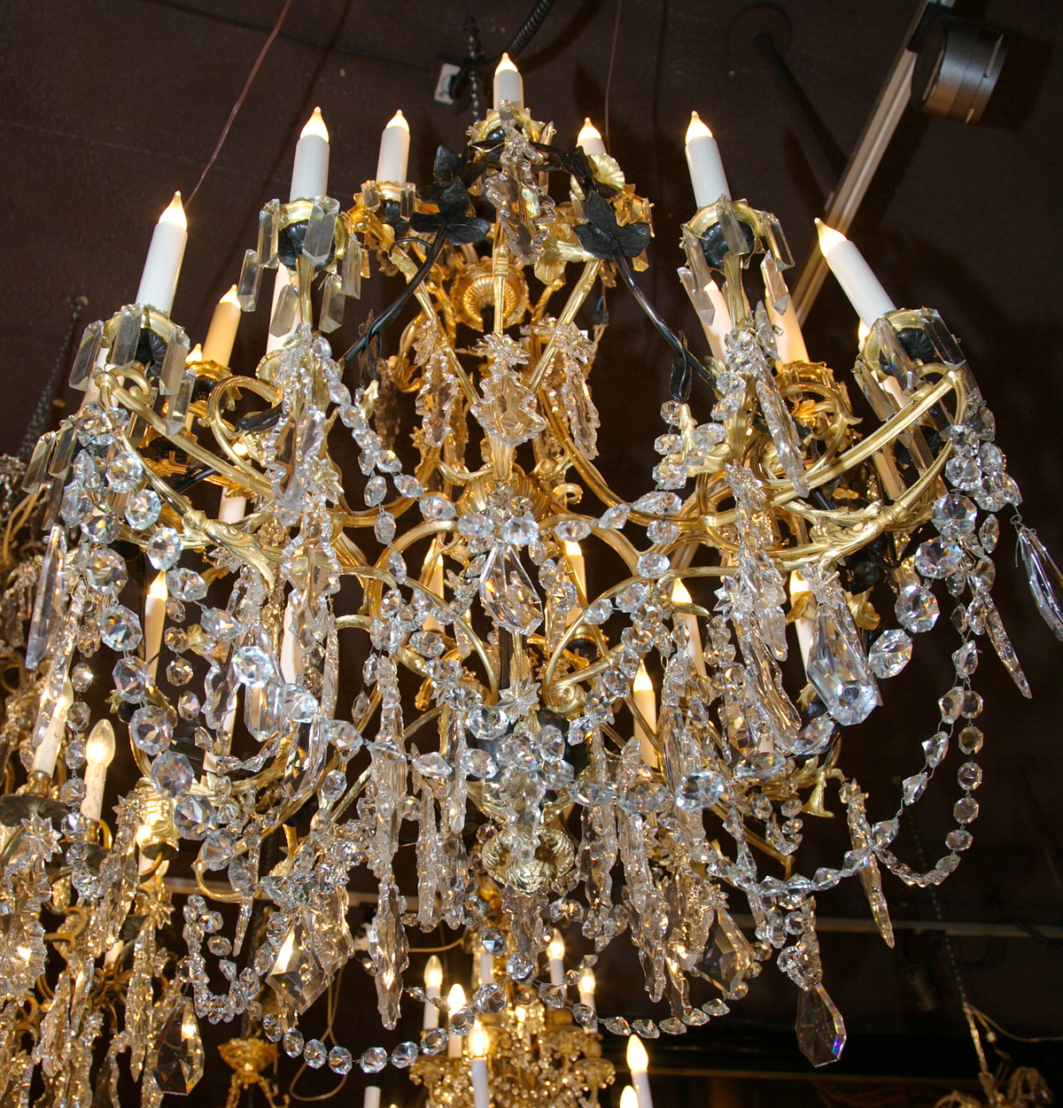Lustre aux liserons circa 1850