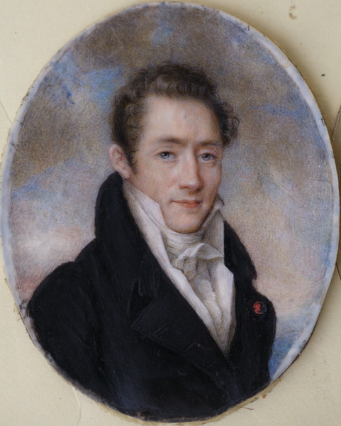 EcoleFrançaise miniature sur Ivoire circa 1830