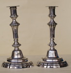 Pair of silver candlesticks XVIII