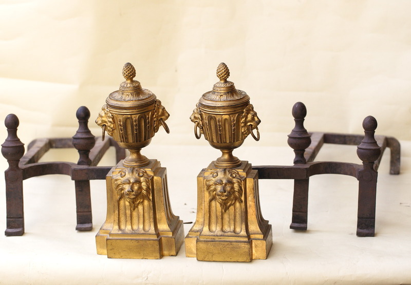 Paire de chenets époque Louis XVI