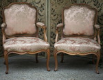 Paire de fauteuils Louis XV