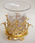 Crystal and bronze vase circa 1880