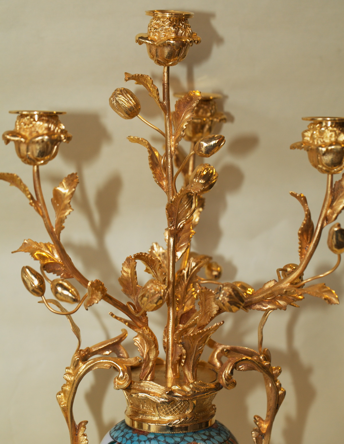 paire de candélabres porcelaine et bronze N.III