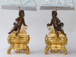 Pair of lamps, and in 1880 BOUHON Company