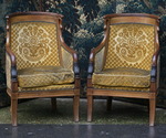 Pair of Empire style armchairs gondolas cfirca 1880