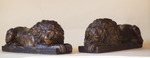 Pair of lions lying Italy XVIII