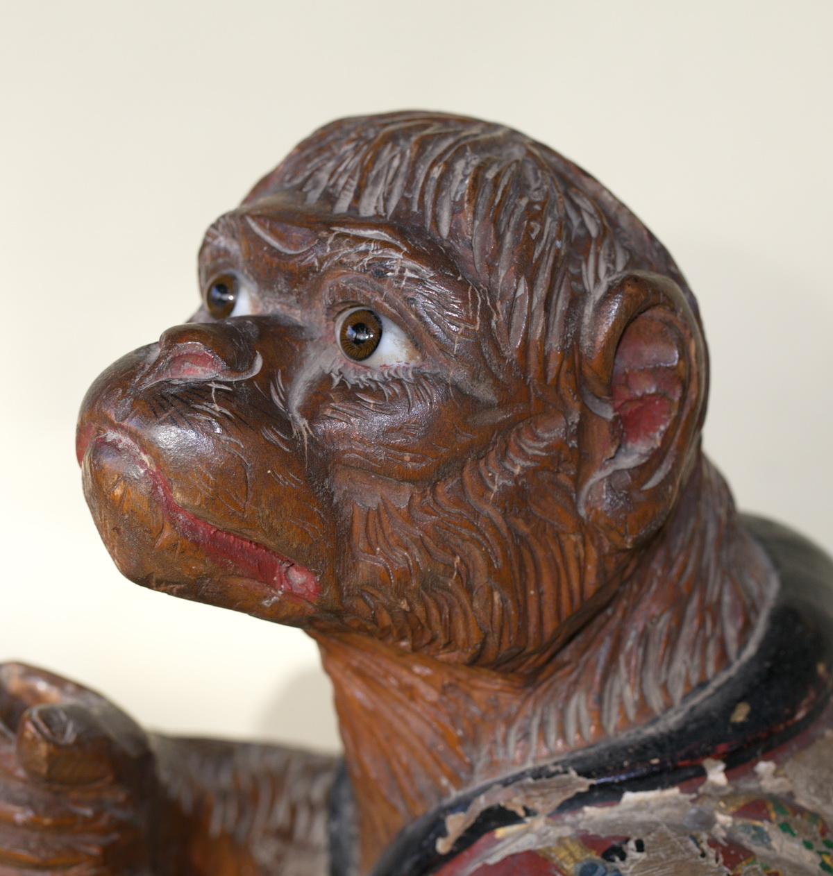 Carved wooden monkey circa 1880