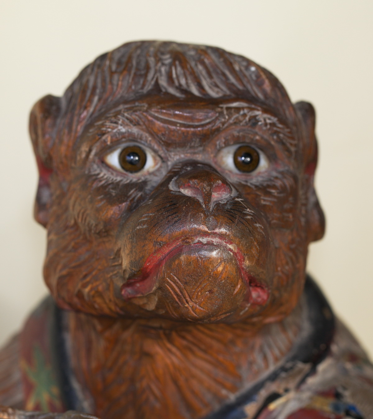 Carved wooden monkey circa 1880