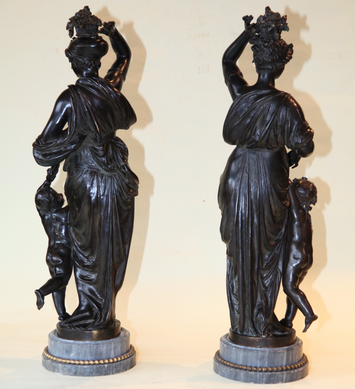 Pair of bronze sculptures