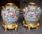 Lamp bases Pair of Canton in 1850