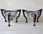 Pair of table silver stoves circa 1810