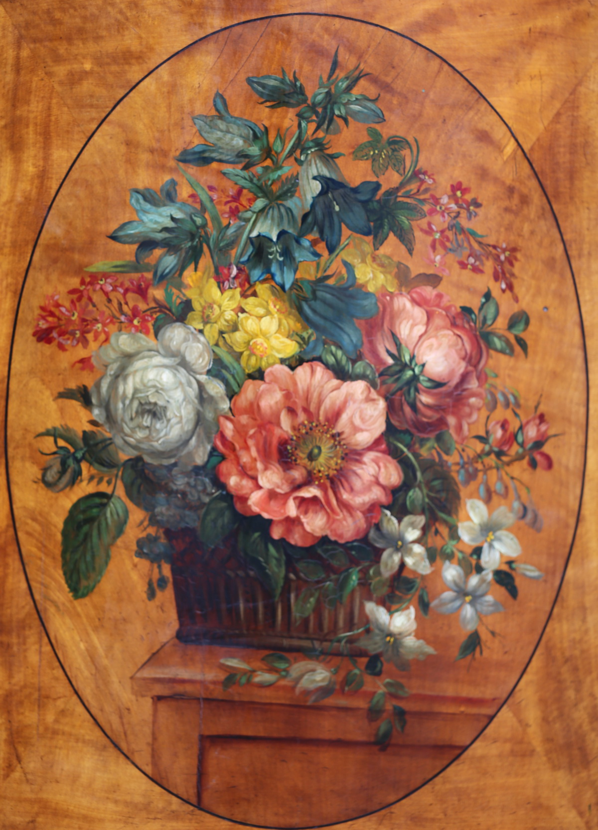 Commode demi lune fin de l'époque Victorienne