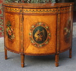 A late VICTORIAN Demi-Lune commode