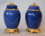 Paire de vases couverts fin XIXme