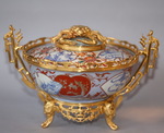 Imari porcelain gilt bronze end XIX