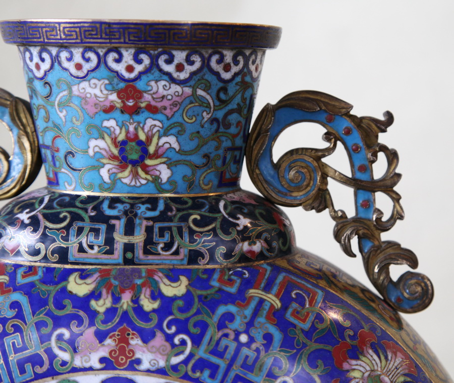 Vase émail cloisonné circa 1880