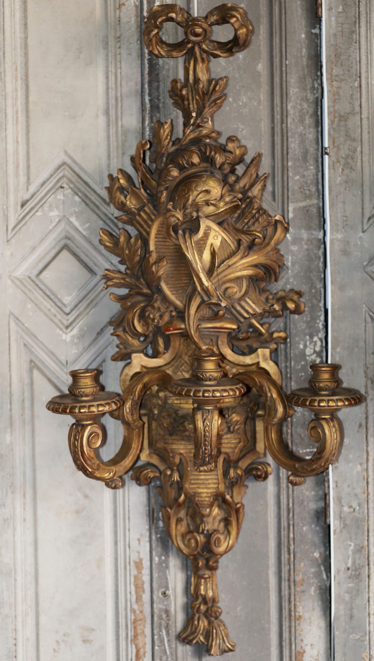 Paire d'appliques style Louis XVI circa 1880