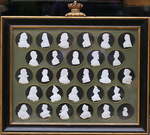 28 profils de membres de famille royale circa 1863