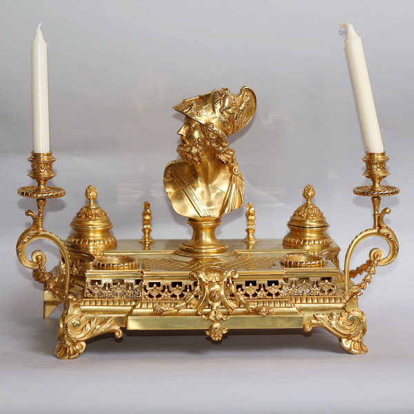 Encrier en bronze circa 1880