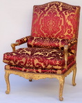 Grand fauteuil  dossier plat poque rgence.