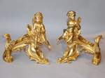 pair of chenets Louis XV style 