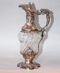 Crystal and silver ewer