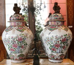 Pair of large vases covered late nineteenth