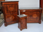 Chest of drawers, secretary and bedside circa 1830