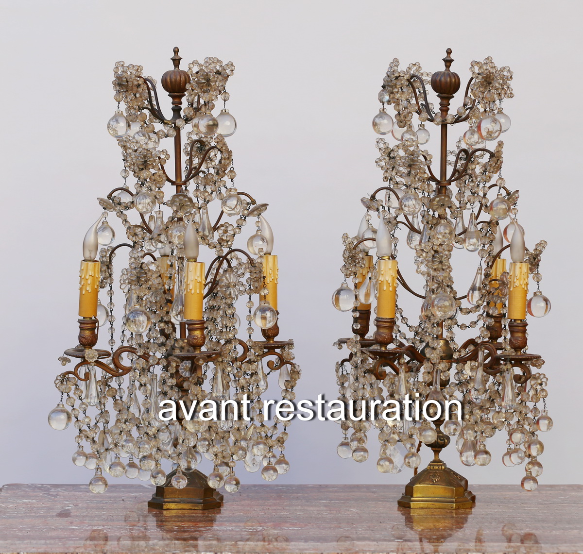 Paire de girandoles fin XIX ème