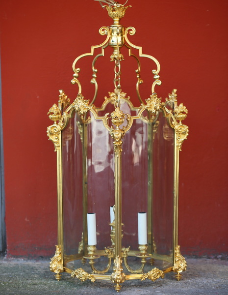 Lanterne En Bronze Doré Style Louis XV Circa 1880