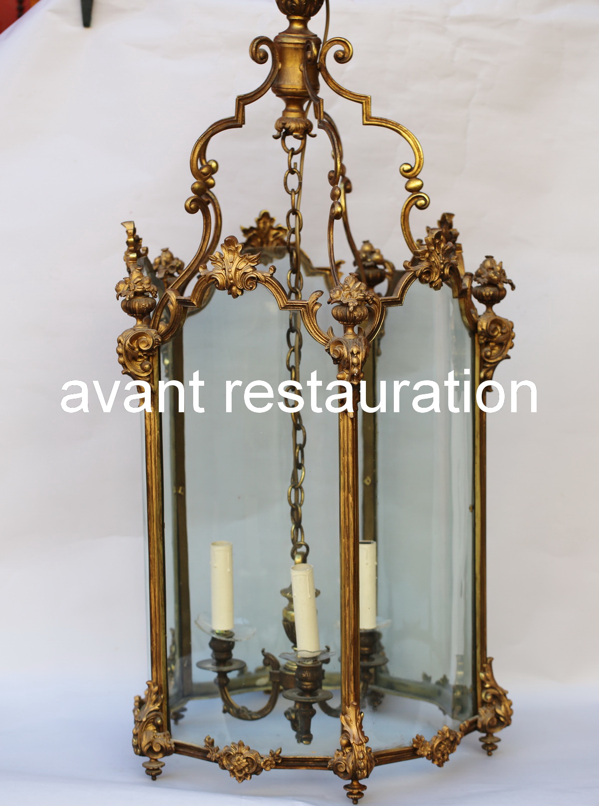 Lanterne En Bronze Doré Style Louis XV Circa 1880