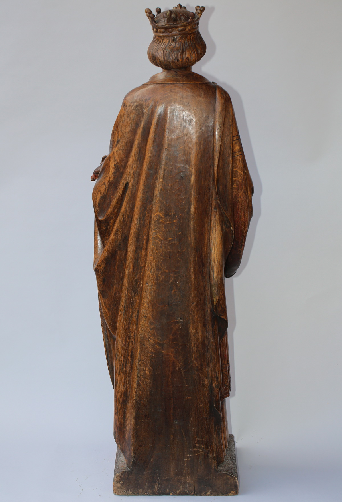 Sculpture in oak of Saint LOUIS circa 1860