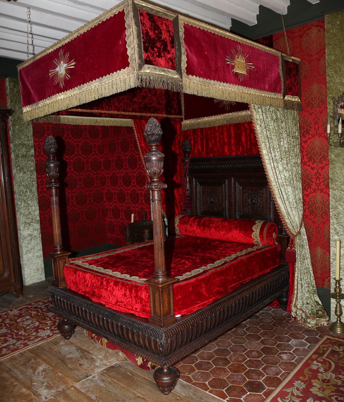 Louis XIV style bed circa 1850