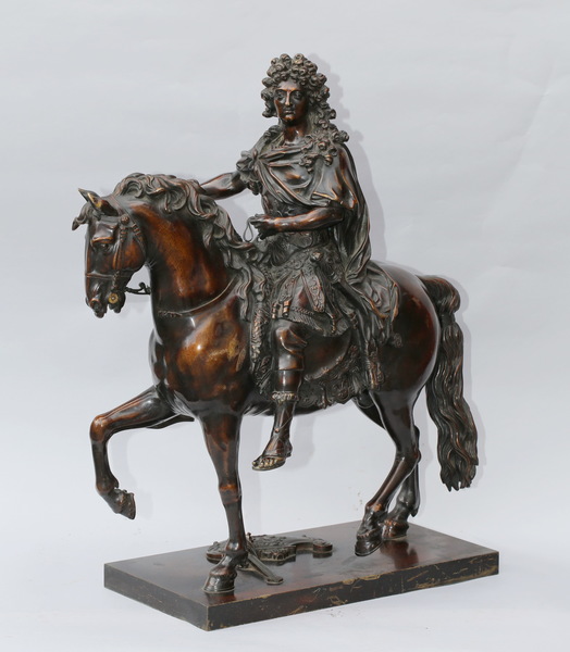 Louis XIV on horseback after Giradon