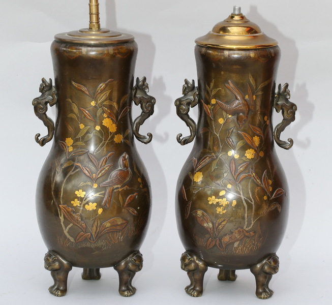 paire de vases bronze circa 1880