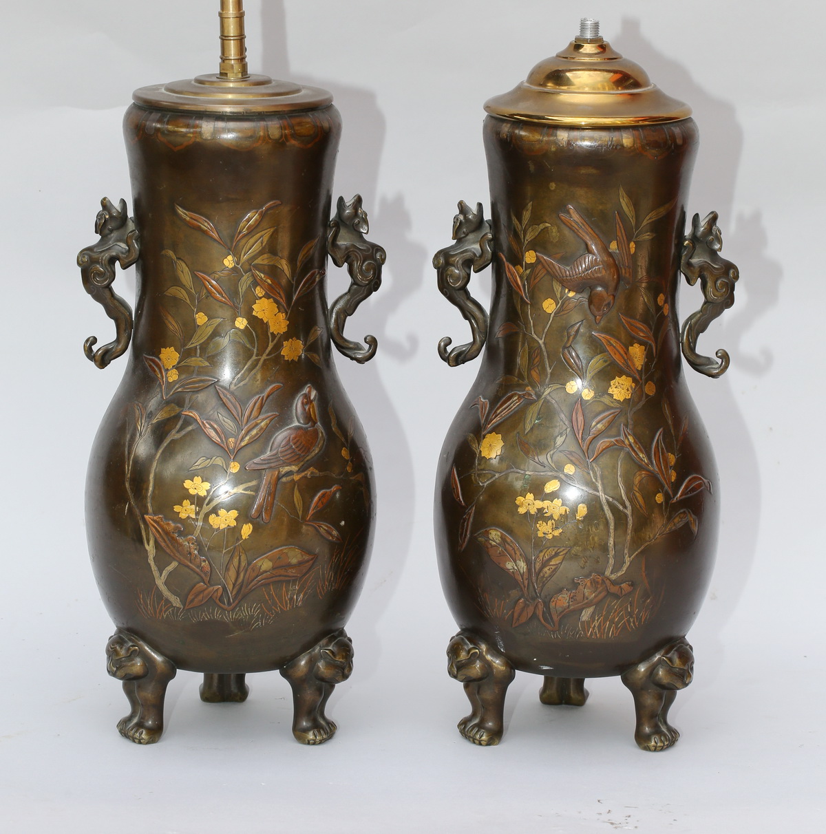 paire de vases bronze circa 1880