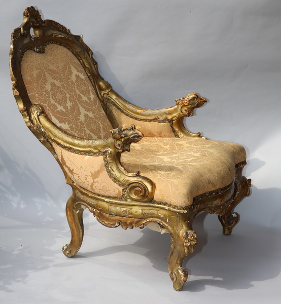 Wooden fireside chair