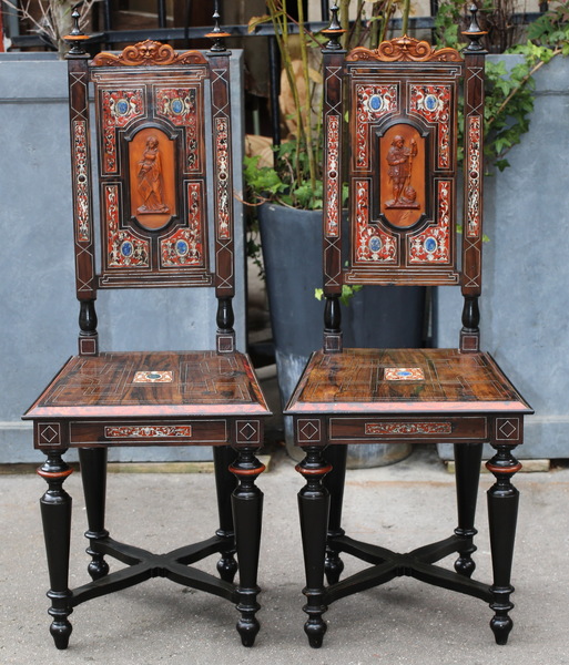 Paire de chaises style Renaissance circa 1880