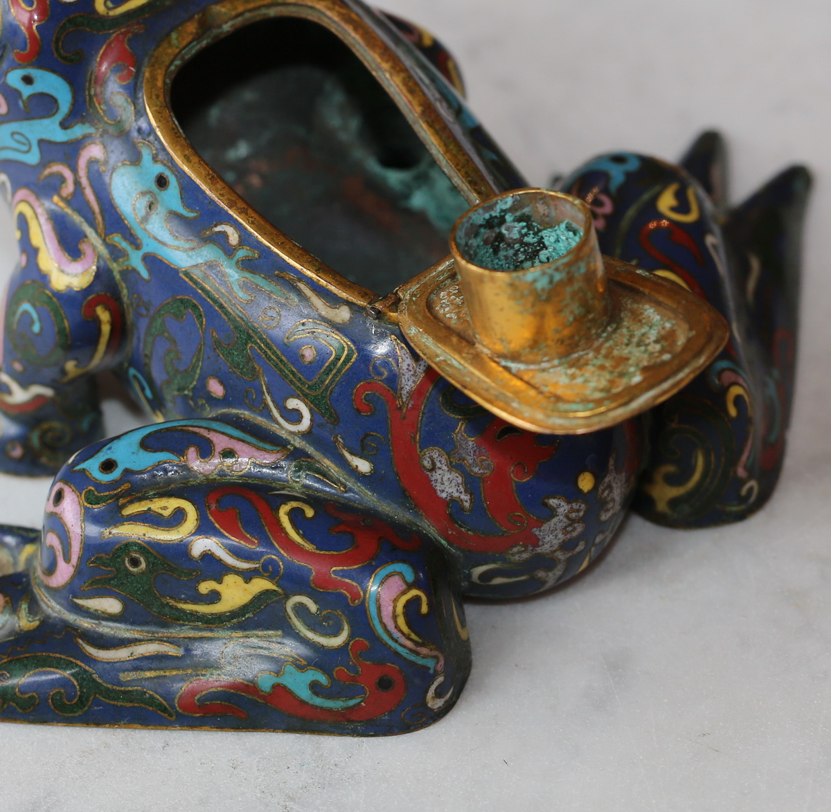 Bougeoir zoomorphe Chine XIXème